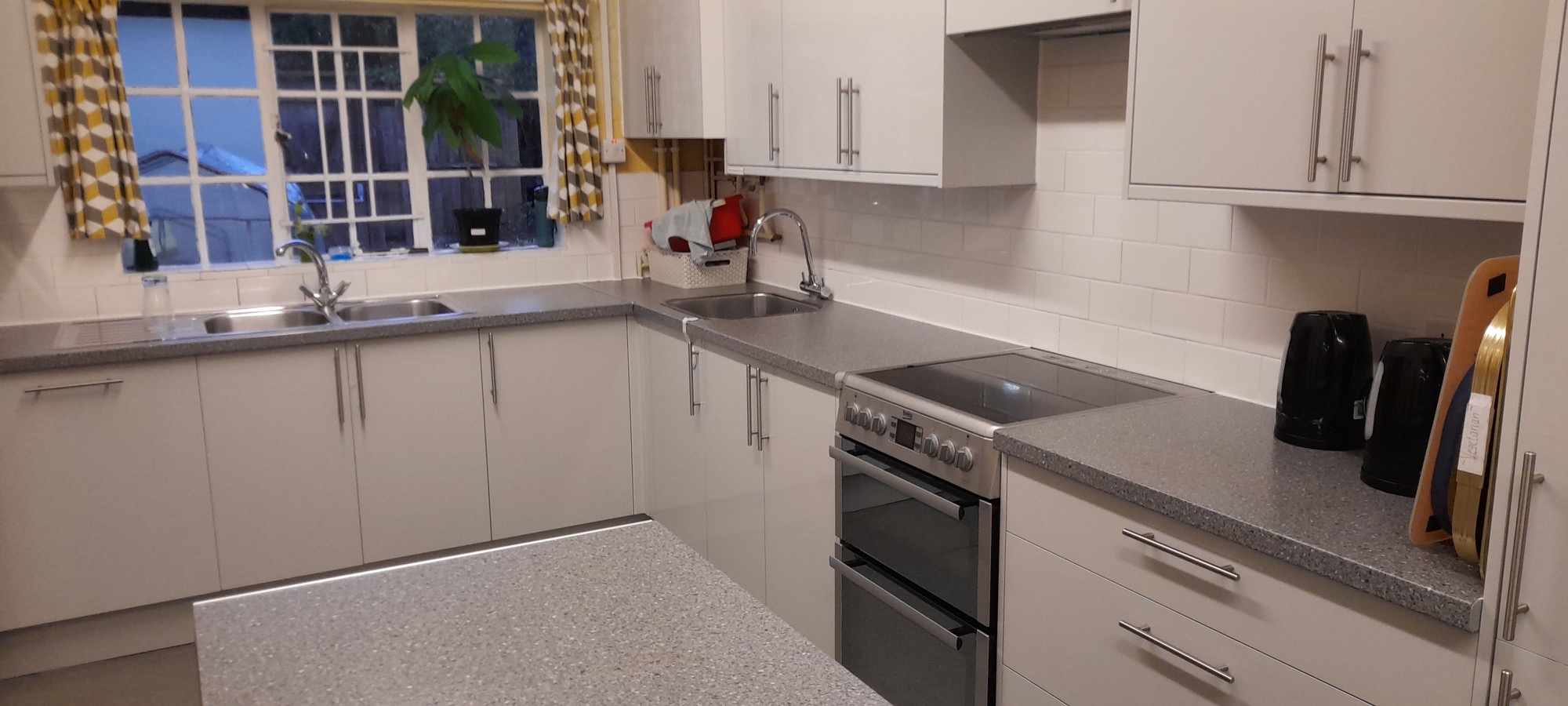 The refurbished modern kitchen